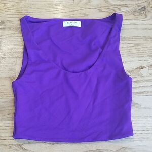 (S) Babaton Tank Top Fitted Cropped Preppy Contemporary Modern Jewel Tone